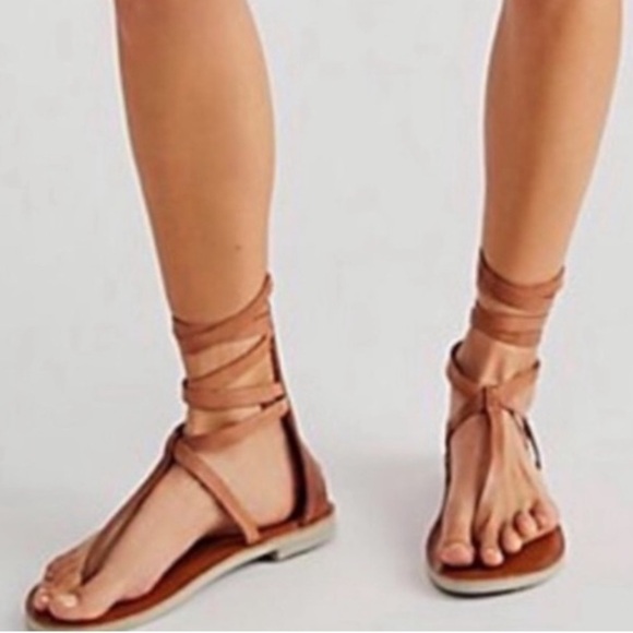 Free People Brown Leather Anya Gladiator Sandals - Picture 2 of 11
